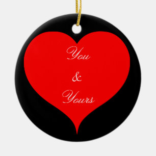 Adorno De Cerámica Corazón Rojo Para Siempre Valentine Thunder_Cove