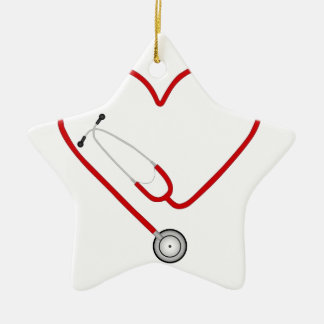 Adorno De Cerámica corazón stethoscope.jpg