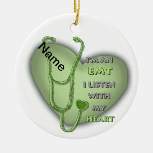 Adorno De Cerámica Corazón Verde EMT