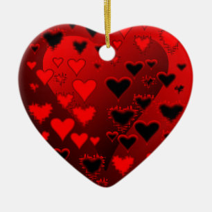 Adorno De Cerámica Corazones