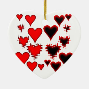 Adorno De Cerámica Corazones