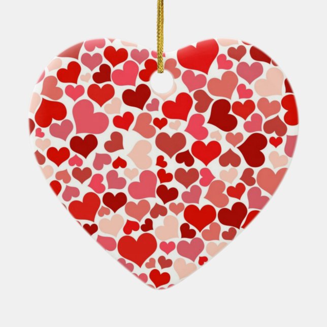 Adorno De Cerámica Corazones (Atrás)