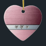 Adorno De Cerámica corazones de diamante sobre fondo plateado rosa cl<br><div class="desc">Inspirados por el amor,  los modernos y elegantes corazones románticos del diamante con un fondo plateado rosa claro,  un diseño atractivo perfecto para todas las ocasiones. De corazón a corazón.</div>