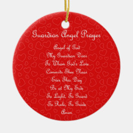 Adorno De Cerámica Corazones de la oración del ángel de Guardian