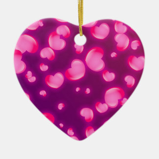 Adorno De Cerámica Corazones rosados