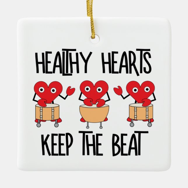 Adorno De Cerámica Corazones sanos (Anverso)