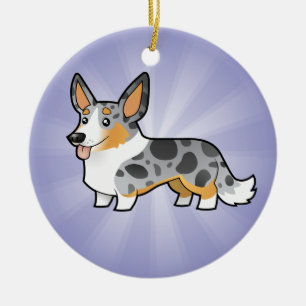 Adorno De Cerámica Corgi Galés de la rebeca del dibujo animado (aña