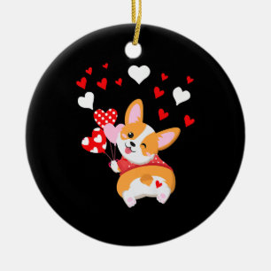 Adorno De Cerámica Corgi Heart, Adivinen Lo Que Corgi Butt
