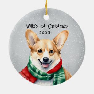 Adorno De Cerámica Corgi personalizado