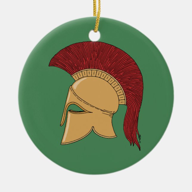 Adorno De Cerámica Corinthian Helmet (Frente)