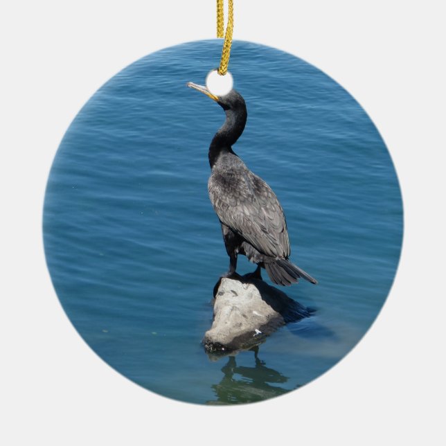 Adorno De Cerámica Cormorán (Frente)