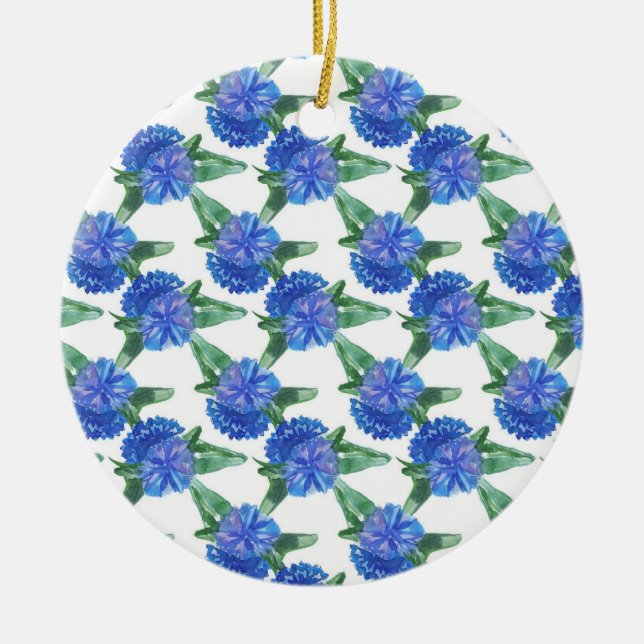 Adorno De Cerámica cornflores acuáticas (Frente)