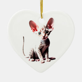 Adorno De Cerámica Cornish Rex Kitten personalizado