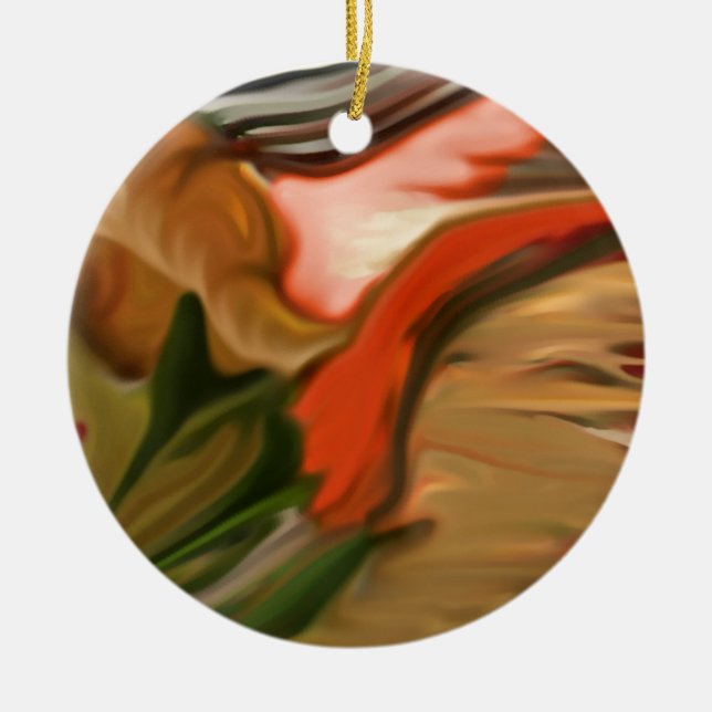 Adorno De Cerámica Cornucopia Abstract Art (Frente)