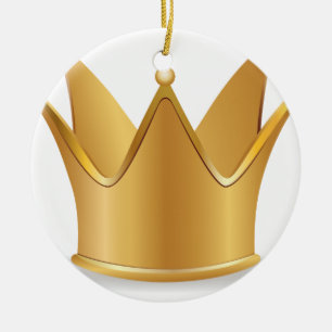 Adorno De Cerámica Corona de oro