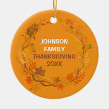 Corona de otoño personalizada para el Día de Acció