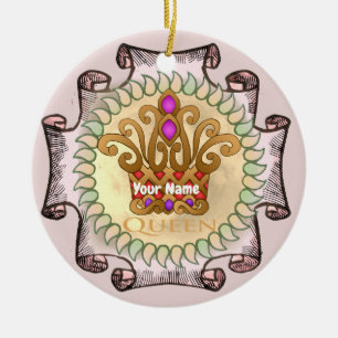 Adorno De Cerámica Corona de reina elegante