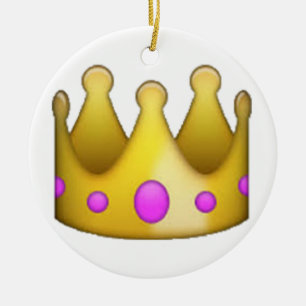 Adorno De Cerámica Corona - emoji