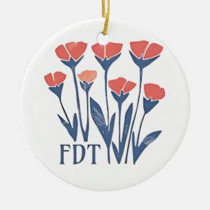 Adorno De Cerámica Corona floral FDT Sutil Femenina Boho Anti-Trump