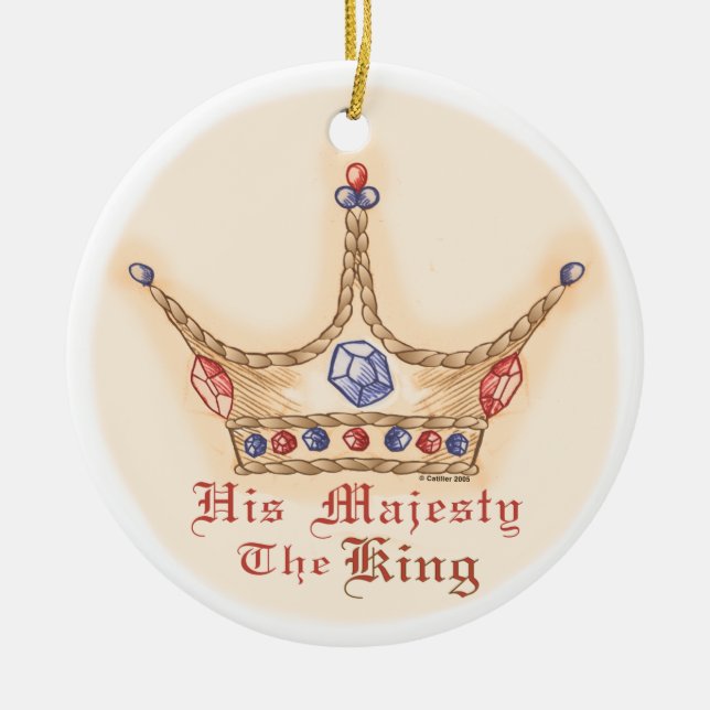Adorno De Cerámica Corona Su Majestad el Rey (Frente)