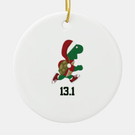 Adorno De Cerámica Corredor de Tortuga de Navidad 13.1