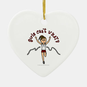 Adorno De Cerámica Corredora ligera con uniforme rojo