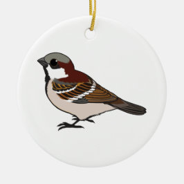 Adorno De Cerámica Cortar el gorrión