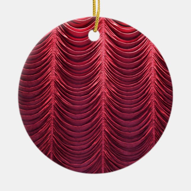 Adorno De Cerámica Cortina de terciopelo rojo (Frente)