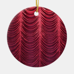 Adorno De Cerámica Cortina roja del terciopelo