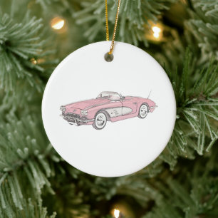 Adorno De Cerámica Corvette Chevy 1958