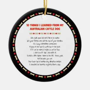 Adorno De Cerámica Cosas Graciosas Que Aprendí Del Ganado Australian