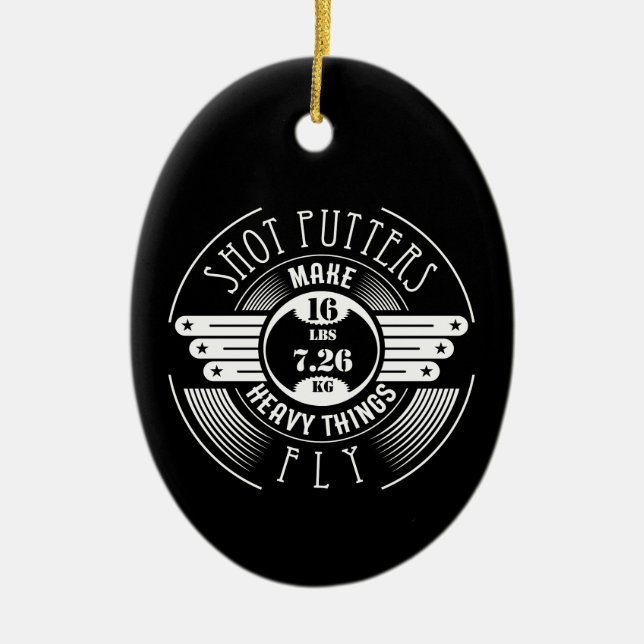 Adorno De Cerámica cosas pesadas que vuelan (Frente)