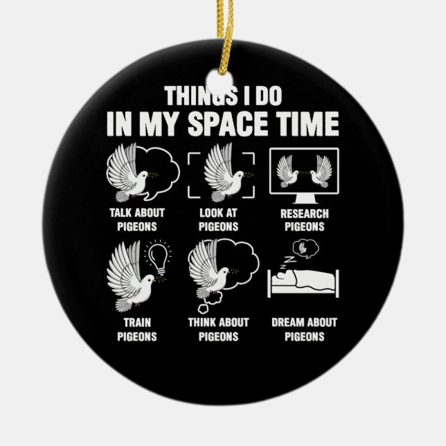 Adorno De Cerámica Cosas Que Hago En Mi Tiempo Espacial. (Frente)