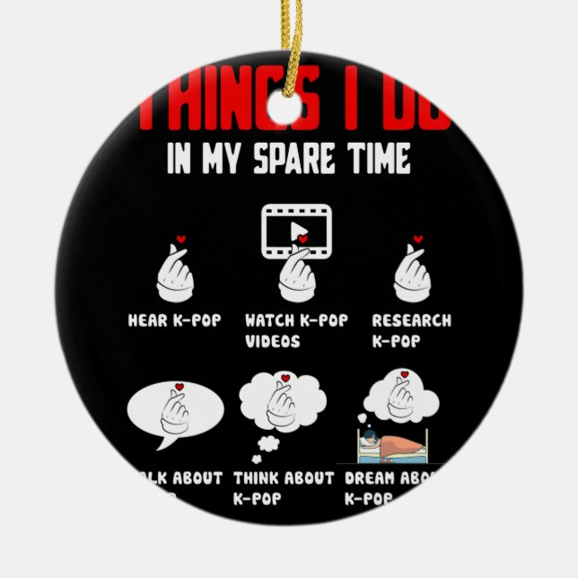 Adorno De Cerámica Cosas que hago en mi tiempo libre Kpop Merch K-pop (Frente)