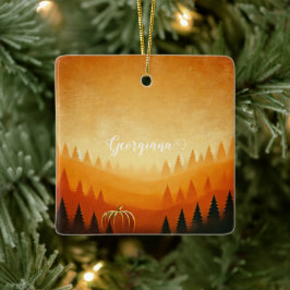 Adorno De Cerámica Cosecha personalizada de calabaza cosecha otoñal