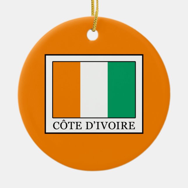 Adorno De Cerámica Costa de Marfil (Frente)