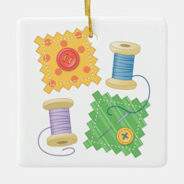 Adorno De Cerámica Costura Quilting Manualidades Hobby