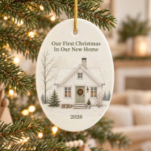 Cottage de Navidad personalizado para nuevo hogar