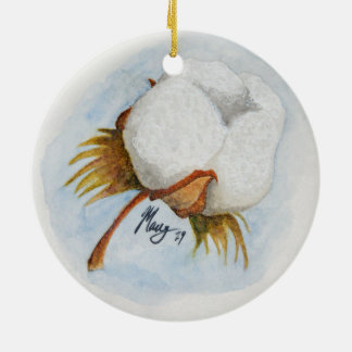 Adorno De Cerámica Cotton Boll
