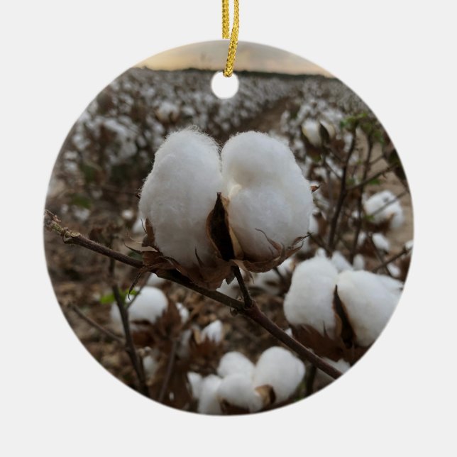 Adorno De Cerámica Cotton Boll Sunset (Frente)