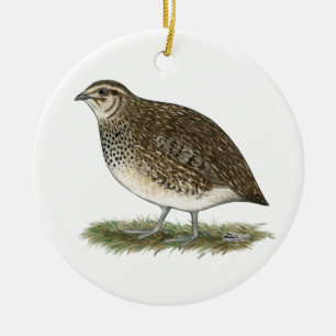 Adorno De Cerámica Coturnix Quail Hen