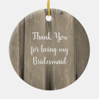 Adorno De Cerámica Country Barn Wood Boda Bridesmaid Gracias