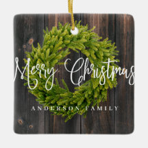 Country Rustic Wood Feliz de Navidad