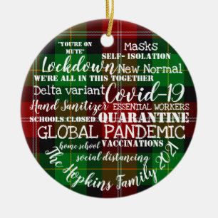 Adorno De Cerámica covid19 2021 año de la escuela primaria de vacunac