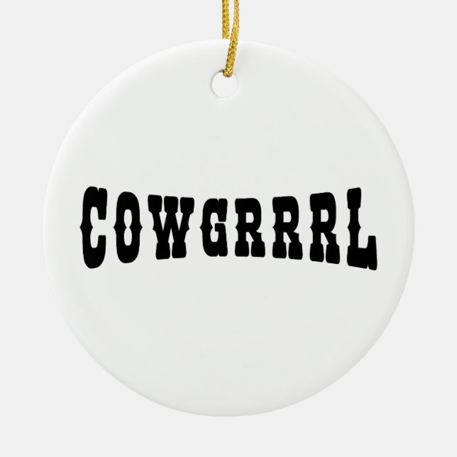 ADORNO DE CERÁMICA COWGRRRL (Frente)