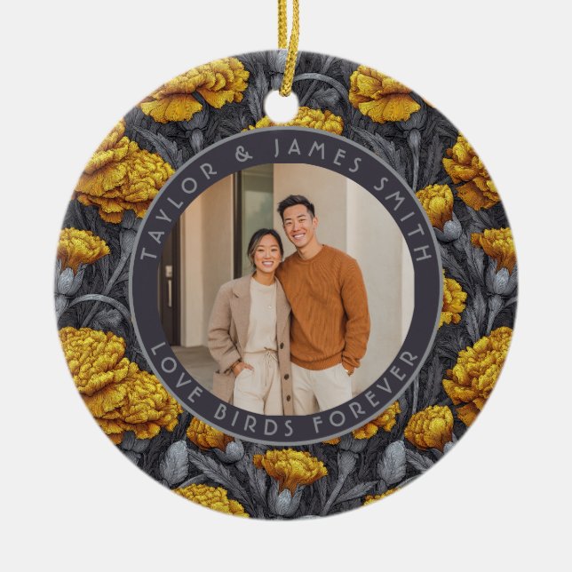 Adorno De Cerámica Cozy Custom Carnation Aesthetic Spring Wedding (Frente)