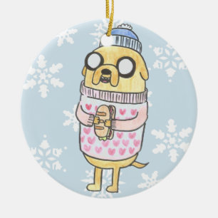 Adorno De Cerámica Cozy Jake Dog