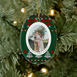 Adorno De Cerámica Cozy Knit Sweater Pattern Photo