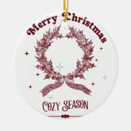 Adorno De Cerámica Cozy Season Vintage Christmas