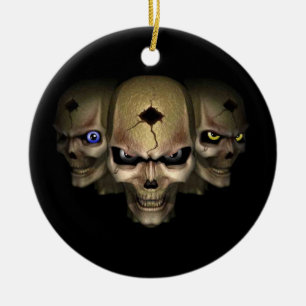 Adorno De Cerámica Cr�nes a los ojos fluo -